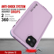 Load image into Gallery viewer, Punkcase iPhone 12 Waterproof Case [Aqua Series] Armor Cover [Purple]
