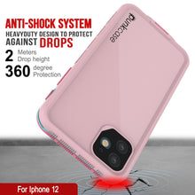 Load image into Gallery viewer, Punkcase iPhone 12 Waterproof Case [Aqua Series] Armor Cover [Pink]
