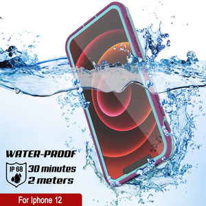 Punkcase iPhone 13 Waterproof Case [Aqua Series] Armor Cover [Clear Blue] [Clear Back]