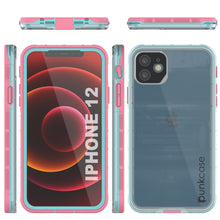 Load image into Gallery viewer, Punkcase iPhone 13 Waterproof Case [Aqua Series] Armor Cover [Clear Pink] [Clear Back]
