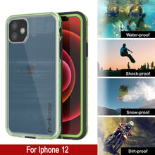 Load image into Gallery viewer, Punkcase iPhone 12 Waterproof Case [Aqua Series] Armor Cover [Clear Black] [Clear Back]
