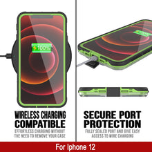 Load image into Gallery viewer, Punkcase iPhone 12 Waterproof Case [Aqua Series] Armor Cover [Clear Black] [Clear Back]
