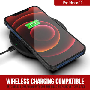 iPhone 12 Mini Case, Punkcase CarbonShield, Heavy Duty & Ultra Thin 2 Piece Dual Layer [shockproof]