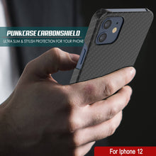 Load image into Gallery viewer, iPhone 12 Mini Case, Punkcase CarbonShield, Heavy Duty &amp; Ultra Thin 2 Piece Dual Layer [shockproof]
