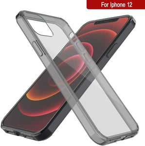 iPhone 12 Case Punkcase® LUCID 2.0 Crystal Black Series w/ PUNK SHIELD Screen Protector | Ultra Fit