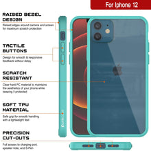 Load image into Gallery viewer, iPhone 12 Case Punkcase® LUCID 2.0 Teal Series w/ PUNK SHIELD Screen Protector | Ultra Fit
