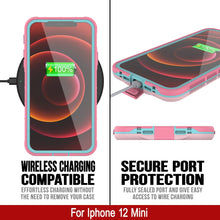 Load image into Gallery viewer, Punkcase iPhone 13 Mini Waterproof Case [Aqua Series] Armor Cover [Pink]
