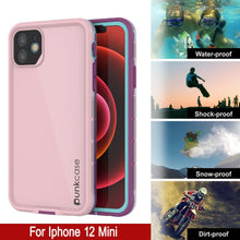 Load image into Gallery viewer, Punkcase iPhone 13 Mini Waterproof Case [Aqua Series] Armor Cover [Pink]
