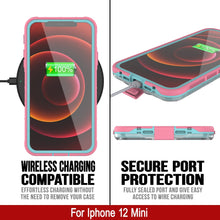 Load image into Gallery viewer, Punkcase iPhone 13 Mini Waterproof Case [Aqua Series] Armor Cover [Clear Pink] [Clear Back]
