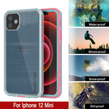Load image into Gallery viewer, Punkcase iPhone 13 Mini Waterproof Case [Aqua Series] Armor Cover [Clear Pink] [Clear Back]
