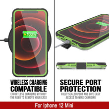 Load image into Gallery viewer, Punkcase iPhone 12 Mini Waterproof Case [Aqua Series] Armor Cover [Clear Black] [Clear Back]
