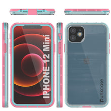 Load image into Gallery viewer, Punkcase iPhone 13 Mini Waterproof Case [Aqua Series] Armor Cover [Clear Pink] [Clear Back]
