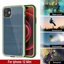 Load image into Gallery viewer, Punkcase iPhone 12 Mini Waterproof Case [Aqua Series] Armor Cover [Clear Black] [Clear Back]
