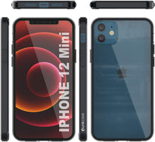 Load image into Gallery viewer, iPhone 12 Mini Case Punkcase® LUCID 2.0 Crystal Black Series w/ PUNK SHIELD Screen Protector | Ultra Fit
