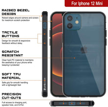 Load image into Gallery viewer, iPhone 12 Mini Case Punkcase® LUCID 2.0 Crystal Black Series w/ PUNK SHIELD Screen Protector | Ultra Fit
