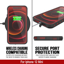 Load image into Gallery viewer, iPhone 12 Mini Waterproof IP68 Case, Punkcase [Red] [StudStar Series] [Slim Fit]
