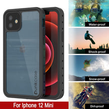 Load image into Gallery viewer, iPhone 12 Mini Waterproof IP68 Case, Punkcase [Clear] [StudStar Series] [Slim Fit] [Dirtproof]
