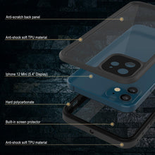 Load image into Gallery viewer, iPhone 12 Mini Waterproof IP68 Case, Punkcase [Clear] [StudStar Series] [Slim Fit] [Dirtproof]
