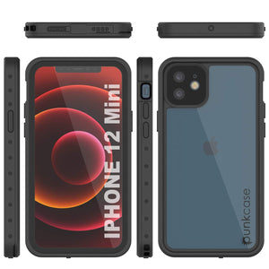 iPhone 12 Mini Waterproof IP68 Case, Punkcase [Clear] [StudStar Series] [Slim Fit] [Dirtproof]