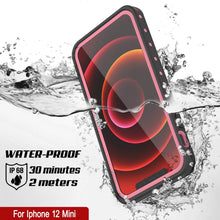 Load image into Gallery viewer, iPhone 12 Mini Waterproof IP68 Case, Punkcase [Pink] [StudStar Series] [Slim Fit] [Dirtproof]
