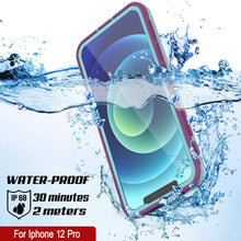 Load image into Gallery viewer, Punkcase iPhone 12 Pro Waterproof Case [Aqua Series] Armor Cover [Clear Purple] [Clear Back]
