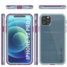Load image into Gallery viewer, Punkcase iPhone 12 Pro Waterproof Case [Aqua Series] Armor Cover [Clear Purple] [Clear Back]
