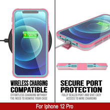 Load image into Gallery viewer, Punkcase iPhone 12 Pro Waterproof Case [Aqua Series] Armor Cover [Pink]
