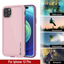 Load image into Gallery viewer, Punkcase iPhone 12 Pro Waterproof Case [Aqua Series] Armor Cover [Pink]
