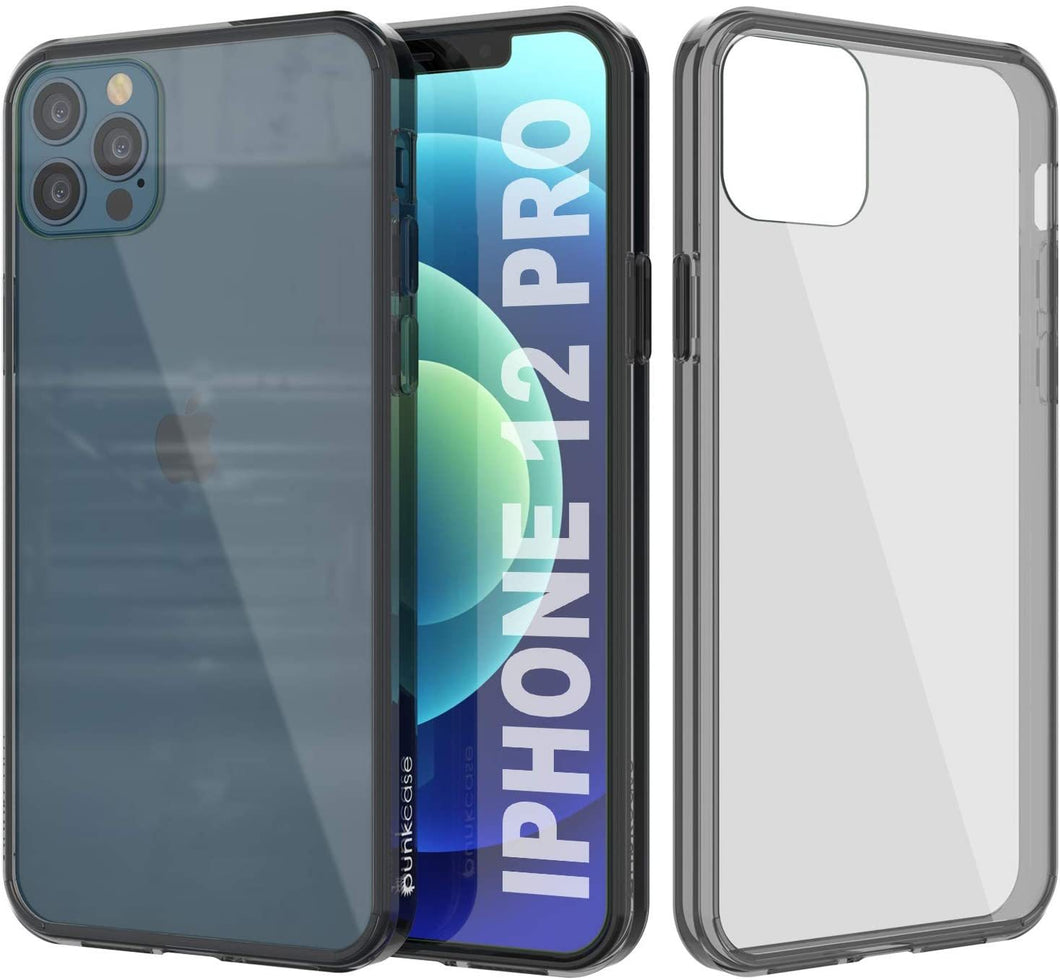 iPhone 12 Pro Case Punkcase® LUCID 2.0 Crystal Black Series w/ SHIELD Screen Protector | Ultra Fit
