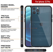 Load image into Gallery viewer, iPhone 12 Pro Case Punkcase® LUCID 2.0 Crystal Black Series w/ SHIELD Screen Protector | Ultra Fit
