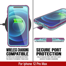 Load image into Gallery viewer, Punkcase iPhone 13 Pro Max Waterproof Case [Aqua Series] Armor Cover [Clear Blue] [Clear Back]
