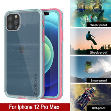 Load image into Gallery viewer, Punkcase iPhone 13 Pro Max Waterproof Case [Aqua Series] Armor Cover [Clear Pink] [Clear Back]
