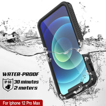 Load image into Gallery viewer, iPhone 12 Pro Max Waterproof Case, Punkcase [Extreme Series] Armor Cover W/ Built In Screen Protector [Black]

