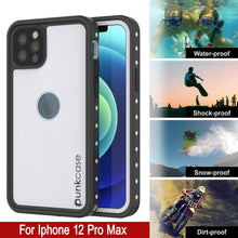 Load image into Gallery viewer, iPhone 12 Pro Max Waterproof IP68 Case, Punkcase [White] [StudStar Series] [Slim Fit] [Dirtproof]
