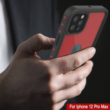 Load image into Gallery viewer, iPhone 12 Pro Max Waterproof IP68 Case, Punkcase [Red] [StudStar Series] [Slim Fit]
