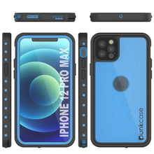 Load image into Gallery viewer, iPhone 12 Pro Max Waterproof IP68 Case, Punkcase [Light blue] [StudStar Series] [Slim Fit] [Dirtproof]

