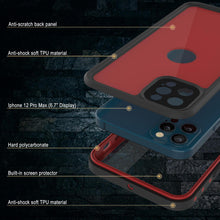 Load image into Gallery viewer, iPhone 12 Pro Max Waterproof IP68 Case, Punkcase [Red] [StudStar Series] [Slim Fit]
