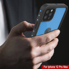 Load image into Gallery viewer, iPhone 12 Pro Max Waterproof IP68 Case, Punkcase [Light blue] [StudStar Series] [Slim Fit] [Dirtproof]
