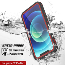 Load image into Gallery viewer, iPhone 12 Pro Max Waterproof IP68 Case, Punkcase [Red] [StudStar Series] [Slim Fit]
