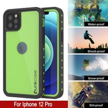 Load image into Gallery viewer, iPhone 12 Pro Waterproof IP68 Case, Punkcase [Light green] [StudStar Series] [Slim Fit] [Dirtproof]
