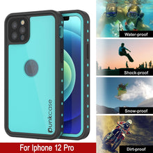 Load image into Gallery viewer, iPhone 12 Pro Waterproof IP68 Case, Punkcase [Teal] [StudStar Series] [Slim Fit]
