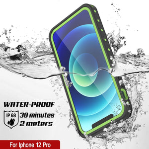 iPhone 12 Pro Waterproof IP68 Case, Punkcase [Light green] [StudStar Series] [Slim Fit] [Dirtproof]