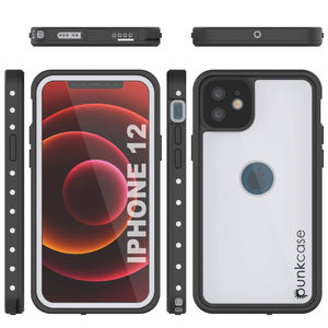 iPhone 12 Waterproof IP68 Case, Punkcase [White] [StudStar Series] [Slim Fit] [Dirtproof]