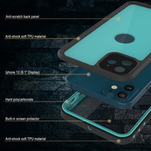 Load image into Gallery viewer, iPhone 12 Waterproof IP68 Case, Punkcase [Teal] [StudStar Series] [Slim Fit]
