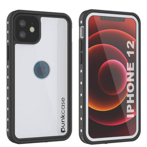 iPhone 12 Waterproof IP68 Case, Punkcase [White] [StudStar Series] [Slim Fit] [Dirtproof]