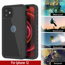Load image into Gallery viewer, iPhone 12 Waterproof IP68 Case, Punkcase [Black] [StudStar Series] [Slim Fit]
