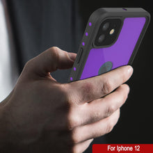 Load image into Gallery viewer, iPhone 12 Waterproof IP68 Case, Punkcase [Purple] [StudStar Series] [Slim Fit] [Dirtproof]

