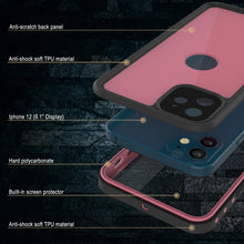 Load image into Gallery viewer, iPhone 12 Waterproof IP68 Case, Punkcase [Pink] [StudStar Series] [Slim Fit] [Dirtproof]
