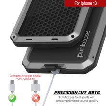 Load image into Gallery viewer, iPhone 13 Metal Case, Heavy Duty Military Grade Armor Cover [shock proof] Full Body Hard [Silver]
