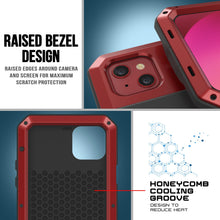 Load image into Gallery viewer, iPhone 13 Metal Case, Heavy Duty Military Grade Armor Cover [shock proof] Full Body Hard [Red]
